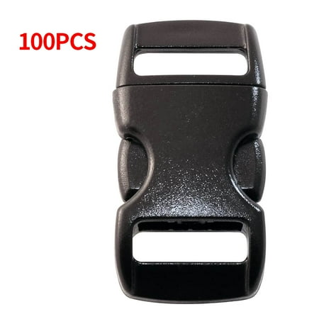 

100pcs Plastic Release Buckle Adjustable Luggage Clip Replaceable DIY Backpack Snap