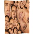 thumbnail image 3 of Blanket Nicolas Cage Soft and Comfortable Warm Fleece Throw Blankets Yoga Blankets Beach Blanket Picnic Blankets Gift for Dorm room office decor Sofa Bed Camping Travel All Season, 3 of 6