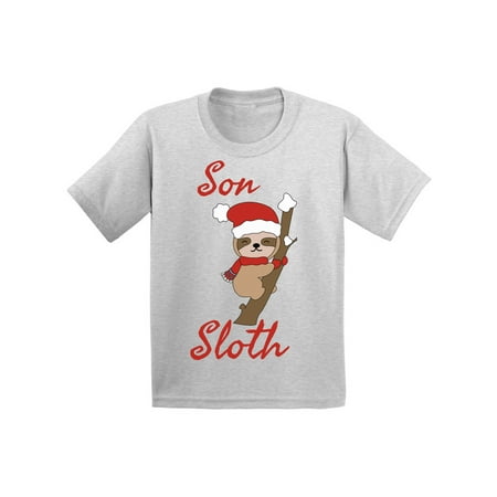 

Awkward Styles Toddler Christmas Shirt for Toddler Girls Christmas Shirt for Toddler Boys Son Sloth T-Shirt