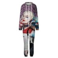 thumbnail image 4 of Harley Quinn Women Men Pajamas Zipper Onesie Jumpsuit Hooded One Piece Sleepwear, 4 of 8