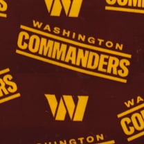 NFL Washington Commanders 100% Polyester Fleece Team Logo Fabric, 58" x 2 Yards, Pre-Cut, Burgundy & Dk.Yellow