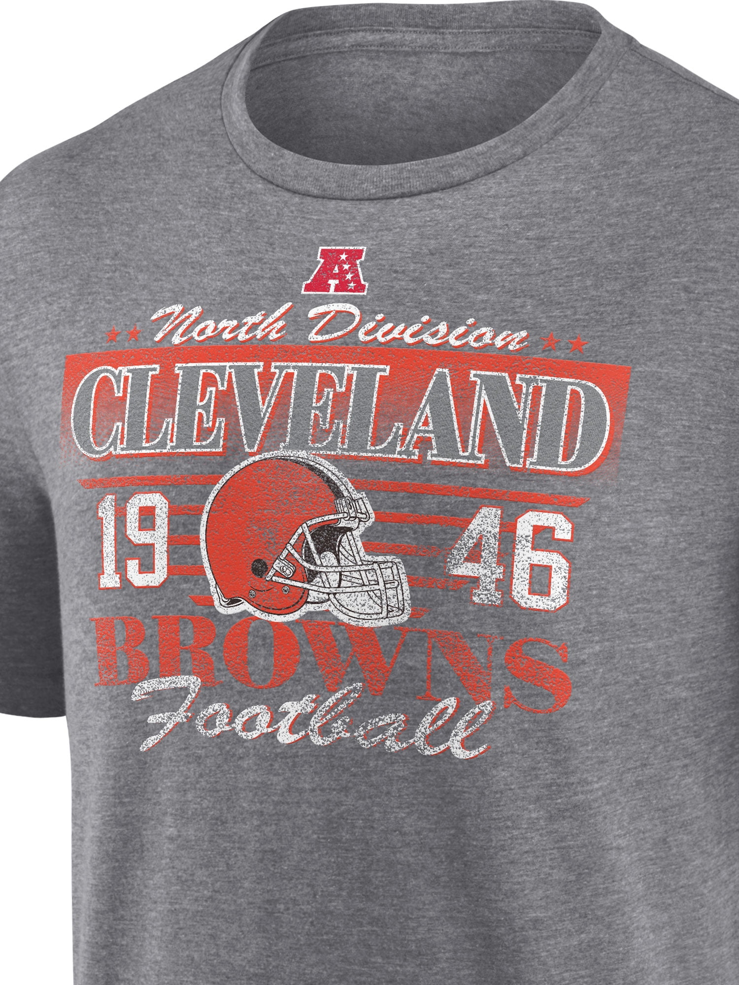 NFL Cleveland Browns Men's Synthetic Gray Heather Short Sleeve T-Shirt