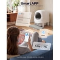thumbnail image 5 of Self Cleaning Cat Litter Box, 90L Large Capacity with APP Control & Smart Safety Sensors, Cats 2.2–15 lbs, Quiet Operation, Easy Clean Detachable Globe, Cream White, 5 of 8
