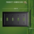 thumbnail image 2 of Funkiim Black Classic Beadboard Wall Plates,Light Switch Covers,Electrical Outlet Covers, Switch Plates of Various Combination, Nature Bamboo Fiber Wall plate (4 Gang Toggle 1PK), 2 of 6
