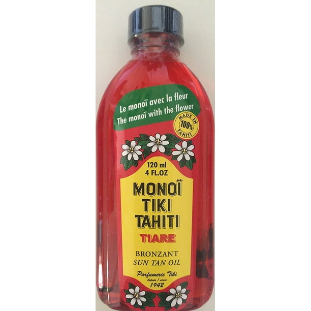Monoi Tiki Tahiti Rouge Tiare Body Suntan Bronzant Coconut Oil 4 Fl. oz