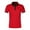 Red, variant on Mens T Shirts Ribbed Lapel Button Business Color Block Short Sleeve Male Clothes,Orange,L