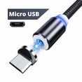 thumbnail image 1 of Câble de Chargement Magnétique Micro-USB 1 m Charge Rapide 3.0 Android, 1 of 2