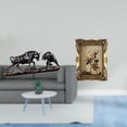thumbnail image 2 of Estatua de escritorio,Figura decorativa de pelea de toros y osos,Marco de fotos,Marco de fotos ornamentado Marco barroco antiguo,Marco de fotos de pared para decoración del hogar, 2 of 8