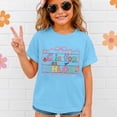 thumbnail image 3 of School Uniform Tshirts Girls Printed Crewneck T Shirt Short Sleeve Loose Fit Top Girls T Shirts Sky Blue 5-6 Years, 3 of 5