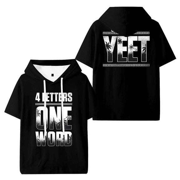 Jey Uso Four Letters One Word Hooded T-shirt Women Men Short Sleeve Tee Casual Fashion Tops