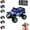Blue, variant on 1:64 Scale Mini RC Off-Road Truck with LED Lights & Dual Control - Ultimate Indoor/Outdoor Adventure Toy