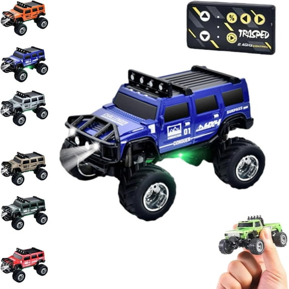 1:64 Scale Mini RC Off-Road Truck with LED Lights & Dual Control - Ultimate Indoor/Outdoor Adventure Toy