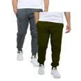 thumbnail image 1 of Men's 2 Pack Fleece Jogger Sweatpants,charcoal/olive,M, 1 of 2