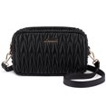 thumbnail image 1 of Bandolera LOVEVOOK acolchada de piel vegana negra para mujer, 1 of 9