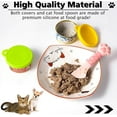 thumbnail image 4 of Comtim Small Cat Food Can Lids with Cat Food Spoon Set, Silicone Cat Food Can Covers Lids for 3 oz Cans, Cat Can Opener Spatula Cat Spoon for Wet Food, 4 of 6