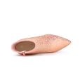 thumbnail image 4 of Unique Bargains Bottines à Paillettes à Talon Bloc Transparent pour Femme Orange (Taille 7), 4 of 7