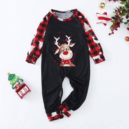 

Christmas Toddler Baby Printed Romper Jumpsuit Xmas Family Clothes