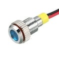 thumbnail image 1 of Unique Bargains Indicateur de Signal AC/DC 110V 8mm Coque en Métal Bleu à LED, 1 of 4