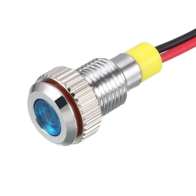 Unique Bargains Indicateur de Signal AC/DC 110V 8mm Coque en Métal Bleu à LED