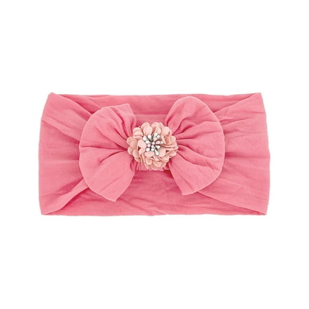 

Toddler Baby Boys Girls Stretch Floral Bow Hairband Headwear 3 Years