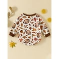 thumbnail image 2 of ZAXARRA Infant Baby Sweatshirt Rompers Maple Leaf Print Fall Long Sleeve Jumpsuit for Newborn Cute Clothes, 2 of 7