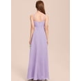 thumbnail image 2 of Drtj 2-14T Kids Teens Junior Bridesmaid Flower Girl Dresses A-line V-Neck Floor-Length Chiffon, 2 of 5