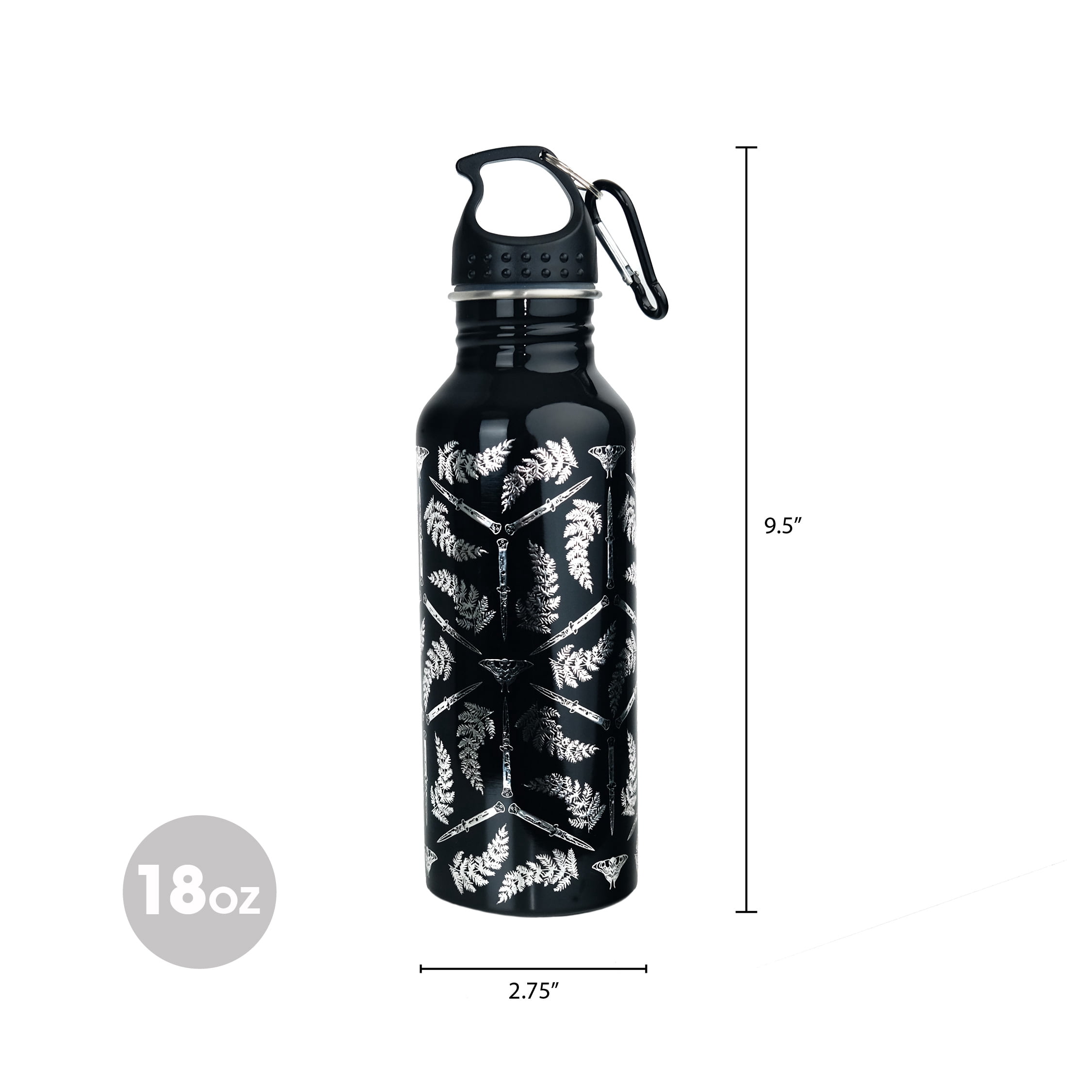 PlayStation, The Last of Us, 18 oz Black Stainless Steel Water Bottle