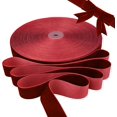 thumbnail image 1 of BokingOne Wine Red Velvet Ribbon - 1 Inch × 30 Yd Vintage Burgundy Velvet Ribbons red Nylon Velvet Ribbon for Gift Wrapping Wedding Party Decoration, 1 of 6
