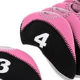 thumbnail image 3 of 10 Unidades/paquete de Cubierta de Neopreno para Palos para golf, Cubierta de Hierro con , Agujero Protactivo de Tonos, Negro + rosa DYNWAVEMX Cubiertas de la cabeza del club de golf, 3 of 8