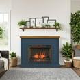 thumbnail image 4 of Bridgevine Home Washington 48 inch Fireplace with Mantel, No Assembly Required, Blue Denim and Whiskey Finish, 4 of 10
