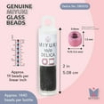 thumbnail image 2 of Miyuki Delica Seed Beads – Size 11/0 (1.6 mm), DB0010, Black, 7.2 g, Approx. 1440 Beads, 2 of 7