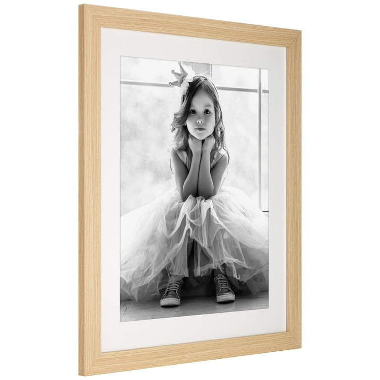 Gallery Solutions 20x24 Matted to 16x20 Wall Mount Gallery Picture Frame  Set, Set of 2, White 