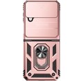 thumbnail image 6 of K-Lion For Samsung Galaxy Z Flip4,Shockproof Magnetic Ring Stand Slide Camera Lens Protector Full Protection Case Cover,Rosegold, 6 of 10