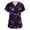 A002_Light Purple, variant on LHVUOA Womens Halloween Scrub Tops Workwear Short Sleeve V Neck Pumpkin Ghost Holiday Print Tunic Scrubs Cute Halloween Blouse T-Shirts Tee Tops with Pockets