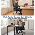 thumbnail image 3 of Atilioo Ergonomic Office Chair, Comfy Desk Chair with Adjustable Height & Lumbar Support, Mesh Swivel Rolling Computer Chair with Armrests for Adults, Black, 3 of 14