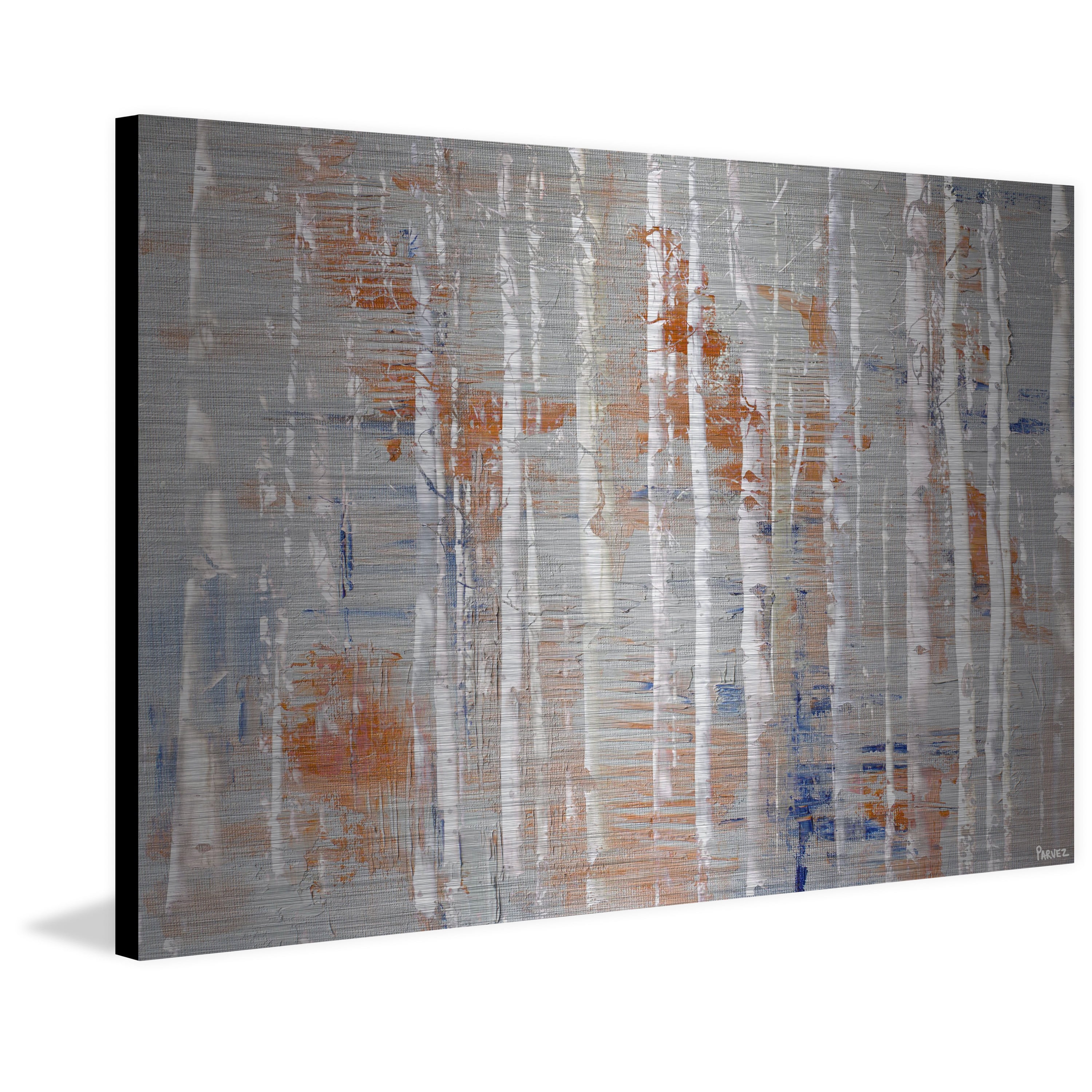 "Peachy Trees" Painting Print on Brushed Aluminum