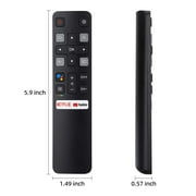 Voice Remote Control for TCL Android TV, Replacement Remote RC802V for TCL TVs with Google Voice Function, Netflix, YouTube Buttons