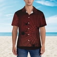 thumbnail image 2 of Balery Spiders On A Web Camisas hawaianas de manga corta para hombre, camisas playeras de corte holgado, camisas de vacaciones con botones,Small, 2 of 7