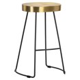 thumbnail image 1 of Sunpan Tabouret Nolie 26" Moderne en Acier et Métal Doré/noir, 1 of 6