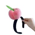 thumbnail image 1 of Simulated Vegetable Banana Headband Cartoon Peach Hairband Funny Headdress, 1 of 1
