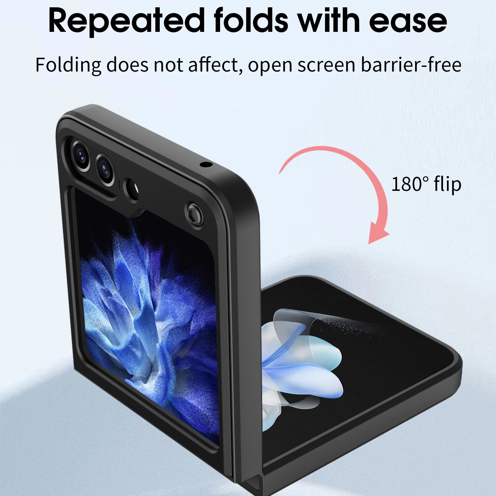 K-Lion for Samsung Galaxy Z Flip 5 Slim Folding Case,Glitter Bling