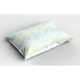 thumbnail image 2 of Ambesonne Pastel Pillow Sham 2 Pack, Abstract Gradient Swirls, 26"x20", Pale Blue Pale Green, 2 of 3