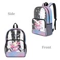 thumbnail image 2 of SEANATIVE Clear Backpacks for Boys Girls Large Capacity Kids Stylish Transparent Bookbag Clear Bags Teens PVC School Backpack School Supplies, Cute Axolotl Bubble Pattern Violet, 2 of 7