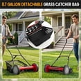thumbnail image 4 of 18 Inch 5 Blade Push Reel Lawn Mower with Grass Catcher Red, 4 of 5