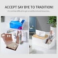 thumbnail image 4 of Xinhuaya Multifunction Tissue Box Rectangular Facial Tissue Holder Dispenser for Dining Room, Kitchen, Bedroom Dressers and Home Décor, 4 of 7