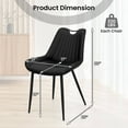 thumbnail image 3 of Costway Dining Chair Set of 4 Faux Leather Upholstered Kitchen Chairs with Metal Legs Black, 3 of 9