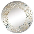 thumbnail image 2 of Designart "Experiencing Frosty Drifts in Beige" Marble Polka Dot Round Wall Mirror - Oval Printed Decorative Mirror - Multiple Color Options, 2 of 5