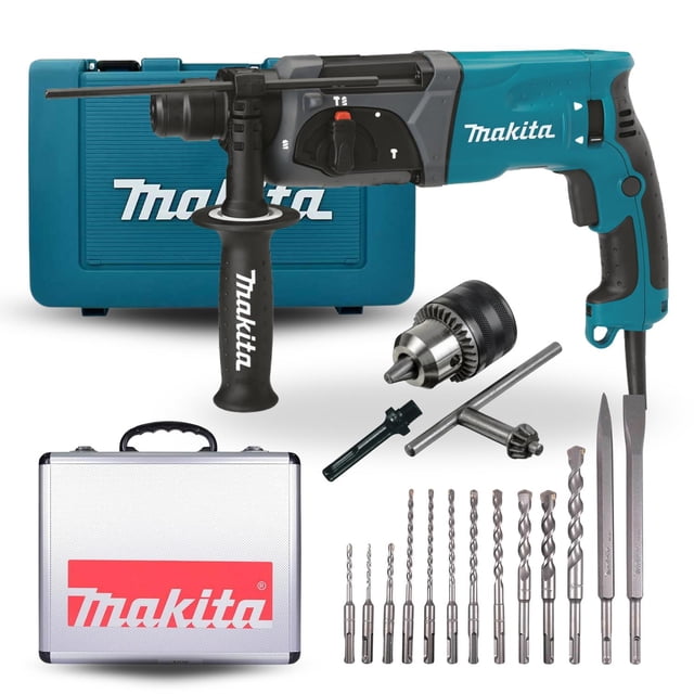 Rotomartillo Cincelador Makita Hr2470+jgo Brocas+ Adaptador