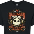 thumbnail image 3 of The Nightmare Before Christmas - Halloween Town Sign - Juniors Cropped Cotton Blend T-Shirt, 3 of 5
