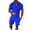 Blue, variant on 2 Piece Sets for Men Short Sleeve Big and Tall Outfits Matching Sets T Shirts Shorts Beach Vacation Clothes